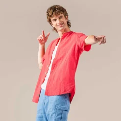 LIVING CRAFTS Ruben | Shirt Met Korte Mouwen Oleander Best Sale