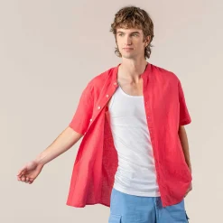 LIVING CRAFTS Ruben | Shirt Met Korte Mouwen Oleander Best Sale