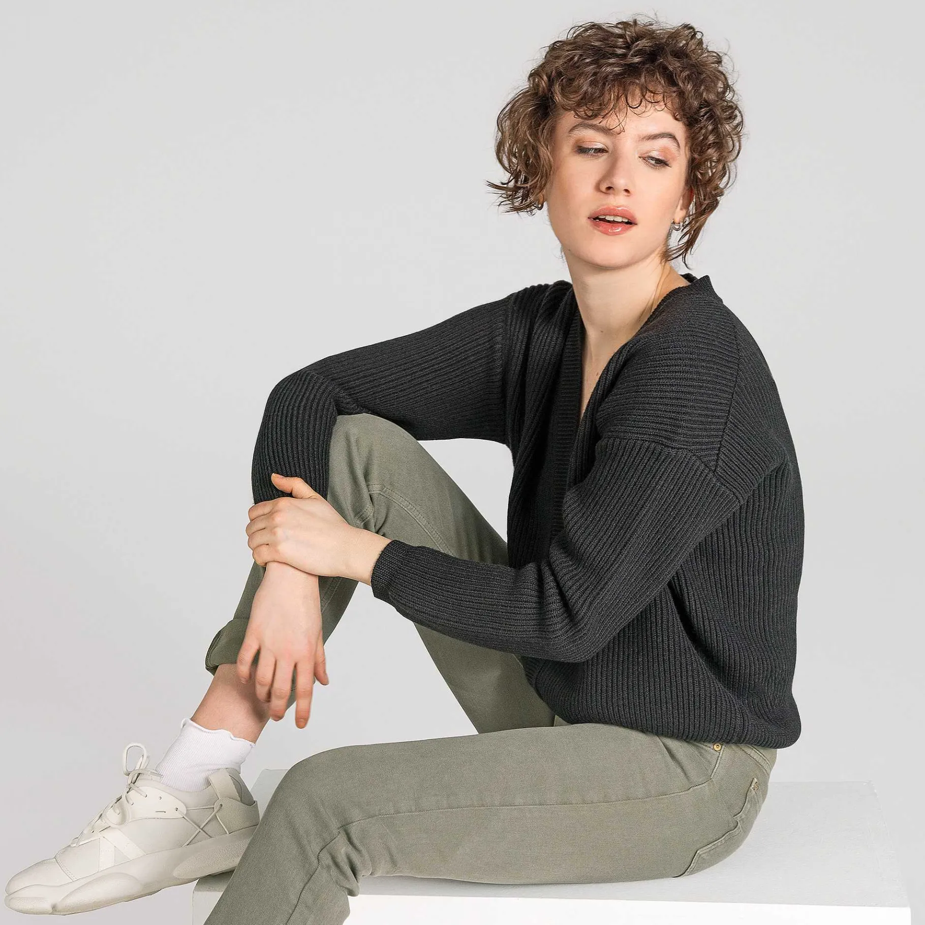 LIVING CRAFTS Waargebeurd Verhaal Alfrey | Vest Boxy Uit Zwart Flash Sale