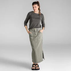 LIVING CRAFTS Waargebeurd Verhaal Bahira | Rok Kaki Hel Fashion