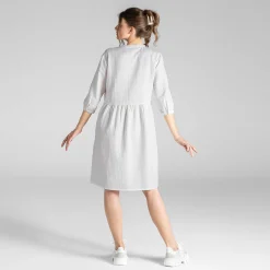 LIVING CRAFTS Waargebeurd Verhaal Bloswen | Seersucker-Jurk Wit Sale
